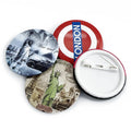 Custom Cheap Brooch Badge Tinplate Pin NO MOQ Metal Badge Tinplate Badge with Button