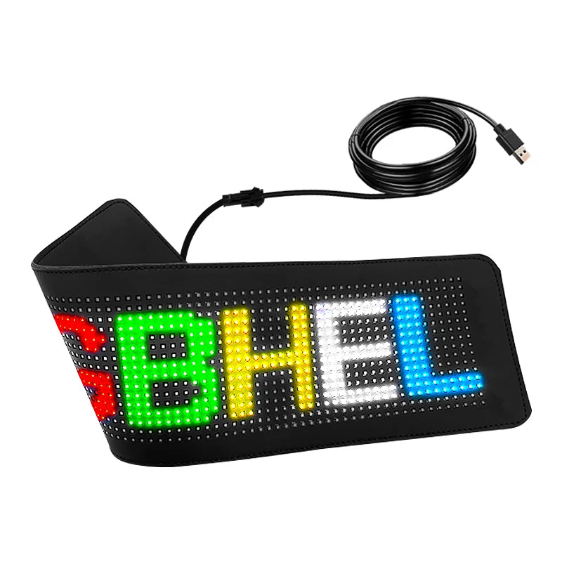 S1664RGB 390*107MM Mini Led Display Lightweight Pattern Animation Image Screen Led Flexible EL Display Screen