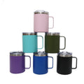 Tazas Termos Water Bottle Travel Cup Tumbler Handgrip Taza De Acero Inoxidable 12oz Stainless Steel Mugs with Handle and Lid