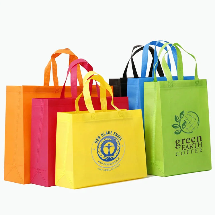 Custom Logo Reusable Shopping Tote Bag Eco-Friendly & Expedited for Non-Profit Organization Striped Design for Promotions