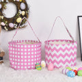 2023 Hot Sell Chevron Easter Baskets Classic Design Chevron Totes Buckets for Easter Holiday Easter Basket