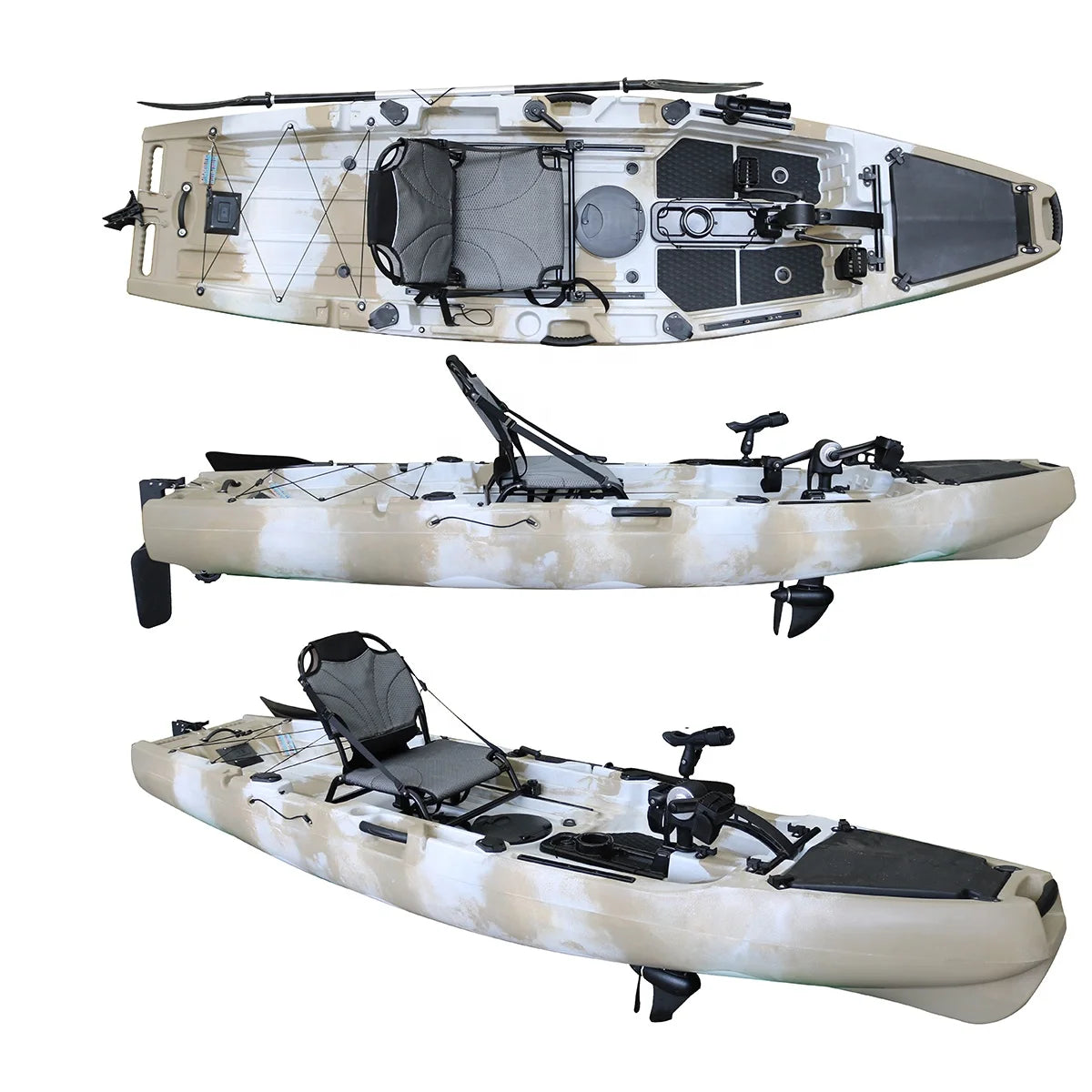 Wholesale 10.5ft Single Person Sit on Top Fishing Pedal Kayak with Belt Propeller Pedal Drive for Sale