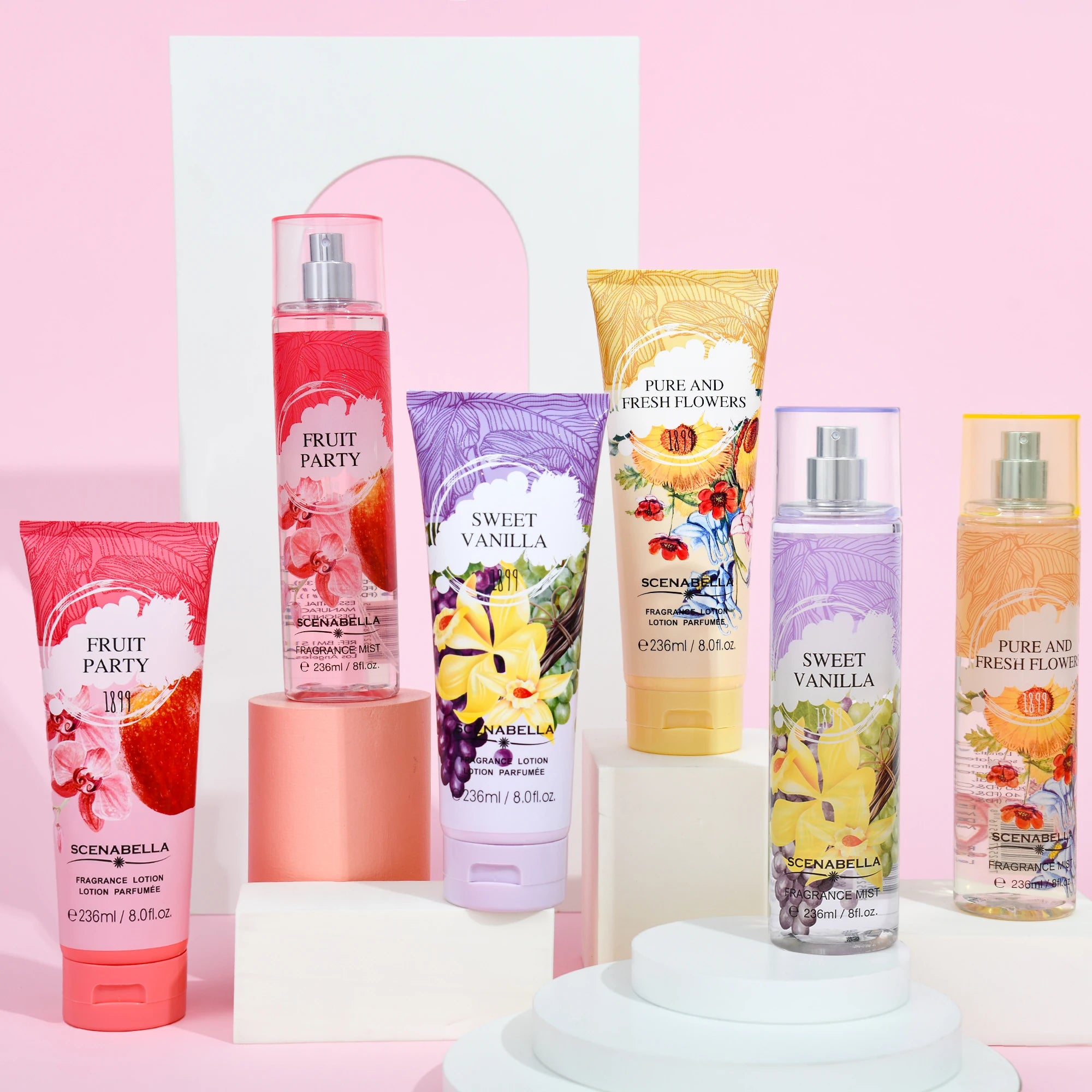Scenabella's Latest 250ml Body Spray Private Label Perfumed Female Body Spray