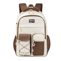 2025 Unisex Simple School Backpack Large Capacity Light Quality Polyester Lining for Junior High Students