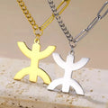 African Berbers Symbol Necklace  Amazigh Letter Yaz Ethnic Necklace  Tribe Amulet Stainless Steel Religious Jewelry