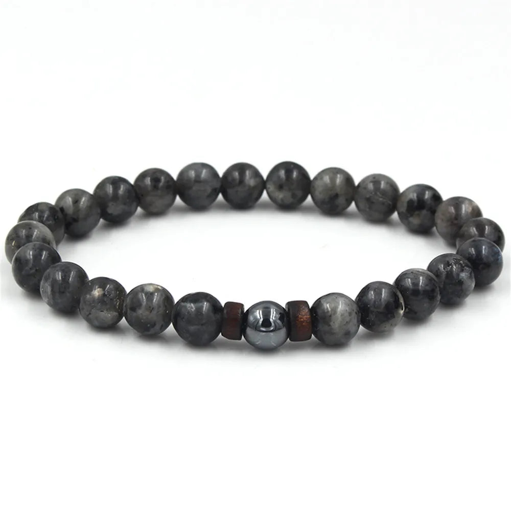 Hot Selling Men's Bracelets Natural Stone Beads Tibetan Buddha Chakra Jewelry Lava Stone Men's Beaded Bracelet