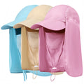 Custom Summer UV Sun Protect Quick Dry Bucket Hat With Face Cover Neck Nylon Fishing Hat for Hiking With String