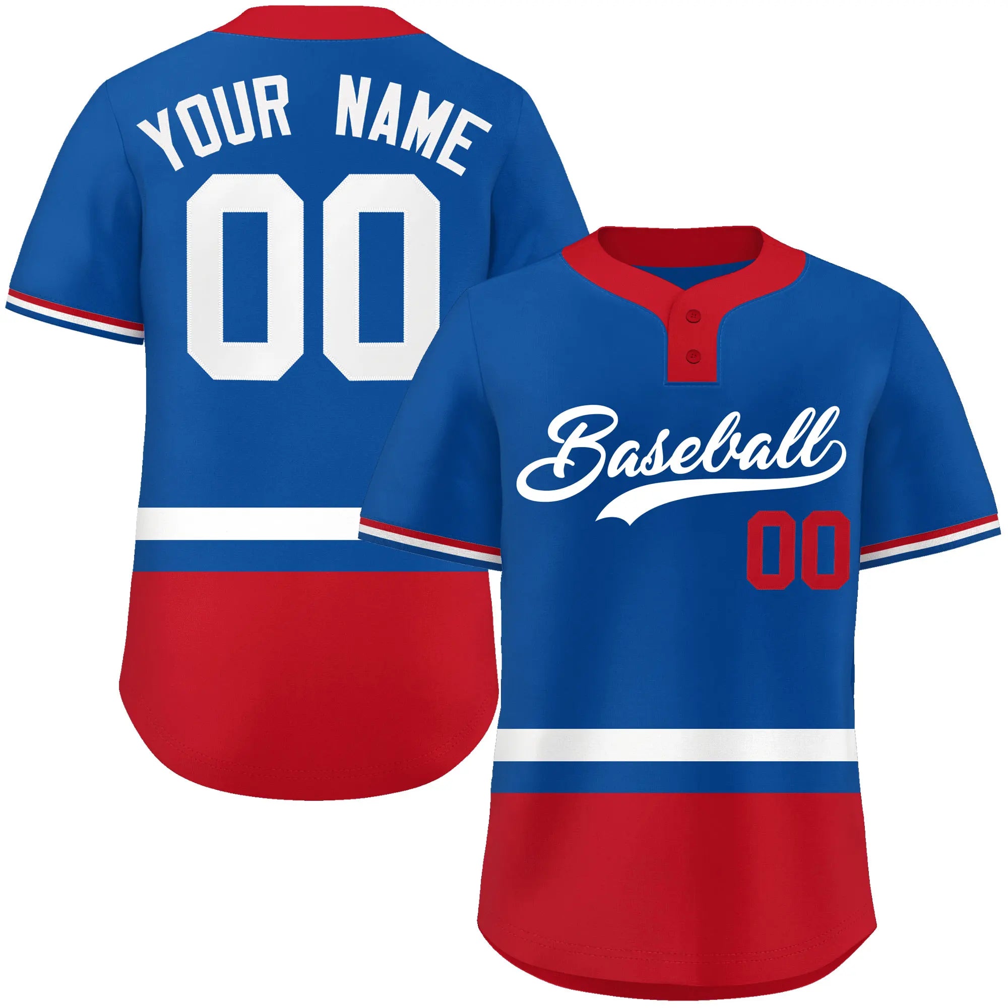 Wholesale Custom Embroidered Adult Baseball Jersey Full Button Design Team Uniform T-shirt Breathable Plus Size Print Option