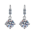 5mm 6mm Simple Design 925 Silver 4 Prong Set Round Moissanite Stud Earrings with GRA Certificate for Women