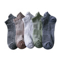 Men's Cotton No-Show Socks for Summer Sweat-Absorbent and Breathable Low Cut Ankle Anti-Slip