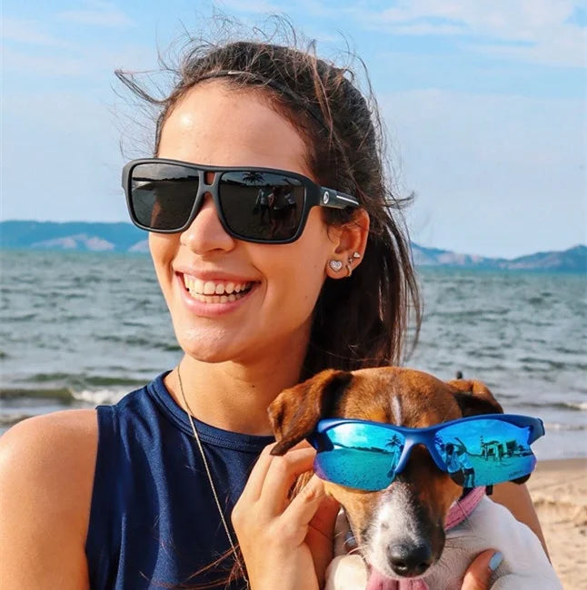 DUBERY D008 2026 Oversized Fashion Sunglasses for Men Blue/Red Vintage HD Polarized Sun Glasses Stylish and Fashionable