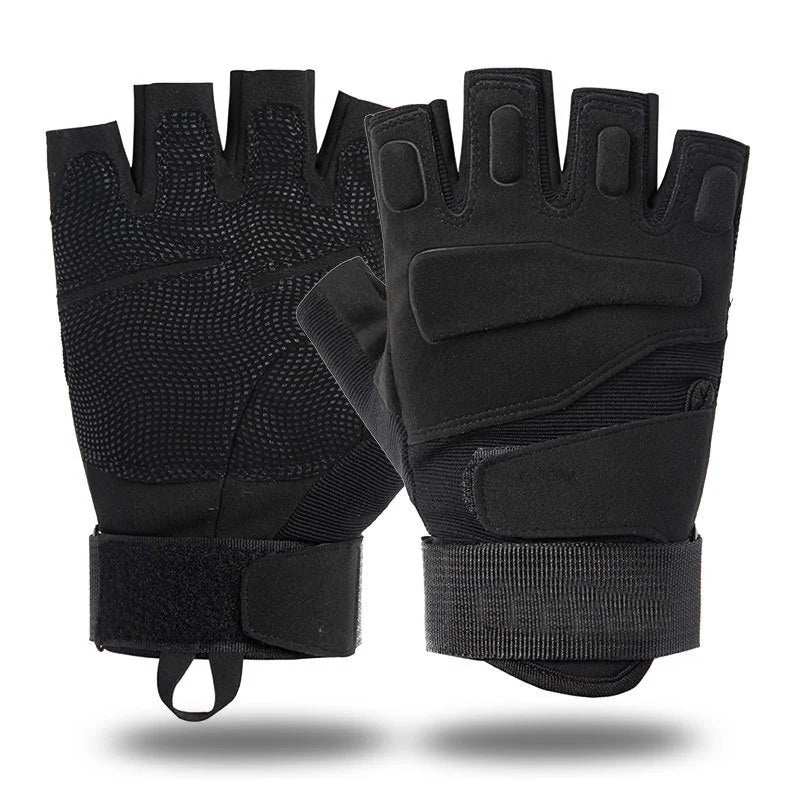 Fingerless Tactical Gloves Knuckle Protective Breathable Lightweight Outdoor  Hunting Gloves Motorcycling Climbing