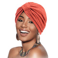 Wholesale Hair Accessories Polyester Turban for Women Knotted Head Wrap Muslim Hat Soft Turban