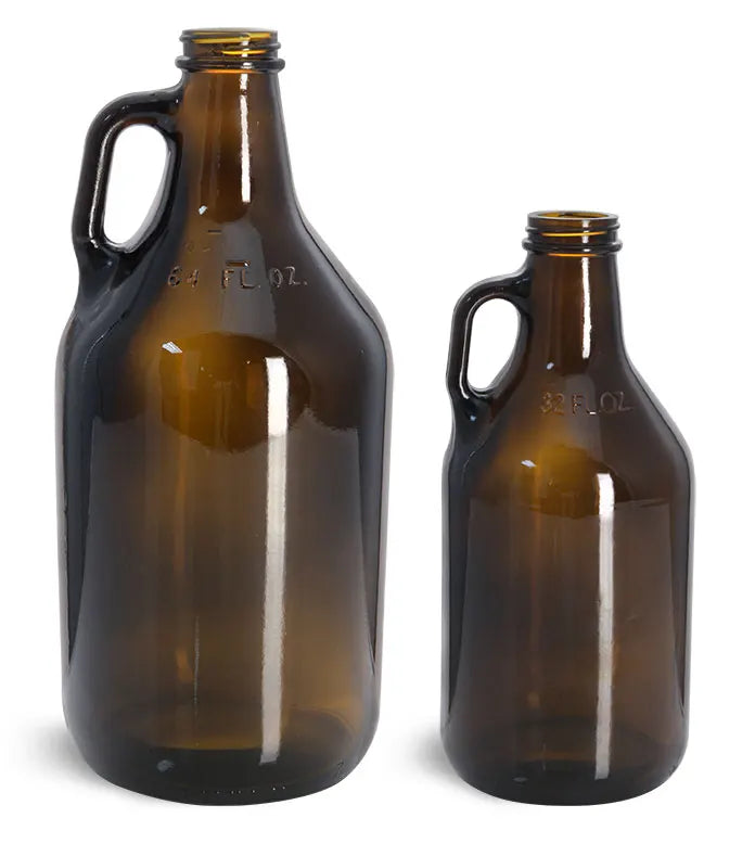 Manufacturer 32oz 64oz Amber Beer Growler Beer Bottle Amber Glass Growler Cheap Price 64 oz Glass Growler