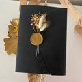 Customized Premium Paper BLACK Folio Luxury Trifold Acrylic Wedding Invitations Rsvp Card Suite