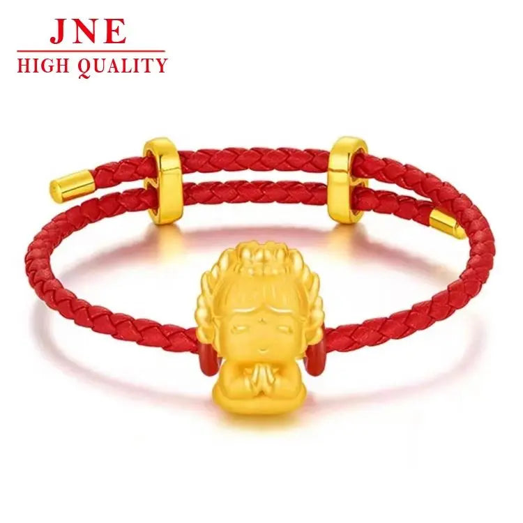 Gold Couple's Men's and Women's Bracelet Twelve Zodiac Birth Buddha Bracelet Thousand-Hand Guanyin Gold Buddha Bracelet