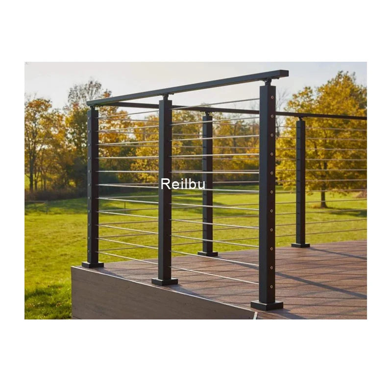 Reilbu Modern 304 316 Stainless Steel Wire Cable Railing Systems Outdoor Deck Railing
