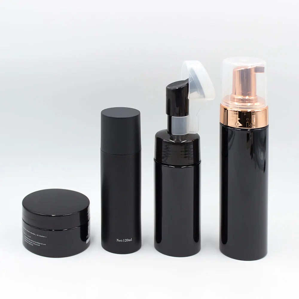 Plastic 100ml/4oz & 200ml Round Foam Face Wash Pump Bottle for Lotion and Skin Care Serum