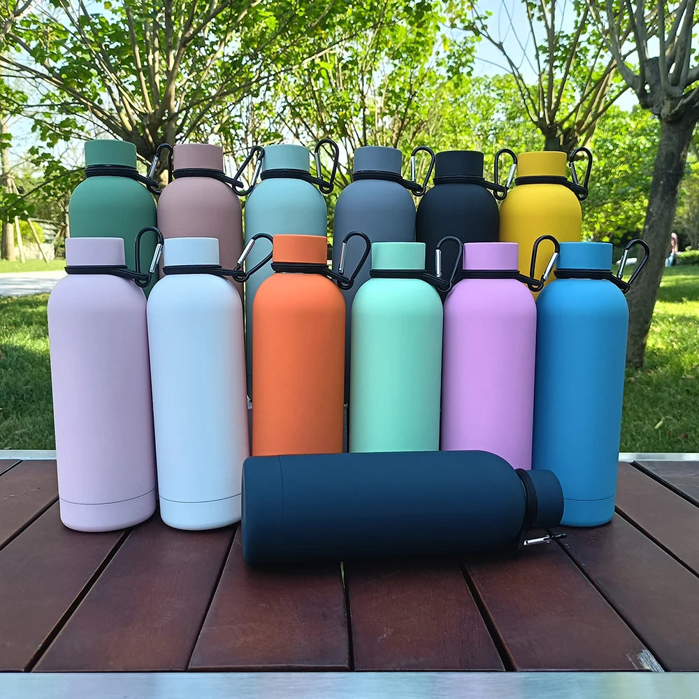 Custom 500ml Matte Color Stainless Steel Vacuum Insulated Sports Drinking Termos Hot Water Bottle Tumbler
