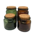 Wooden Stopper Jar Brown Glass Jar in Stock Wholesale Mini Small Glass Aromatherapy Candle Cup 100ml 200ml Candle Holder