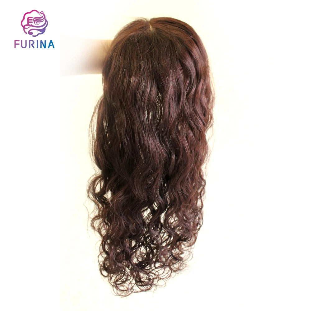 Furina 12*14 Toupee for Women Hair Virgin 100% Human Hair Silk Toupee for Women