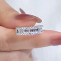Messi Gems MSR-853 New Design Engagement Wedding Half Eternity Ring 14K Gold Lab Grown Diamond Ring