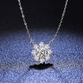 Custom Personal Fine Jewelry Flower Moissanite Necklace 1Ct S925 Serling Sliver White Gold Women Diamond Present of Women Girl