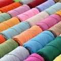 59Colors 5mm Braid Macrame Cord Soft Braided Cotton Polyester Cord for Crotchet Handbag