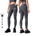 Xsunwing Sports Girl Athletic Fitness Running Gym Yoga Pants High Waist Fleece-Lined Leggings No Front T-Line Solid Color WDQ196
