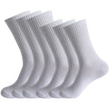 Wholesale Solid Color Anti-Slip Casual Sports Socks Men Women's Athletic Training Crew Socks 6Pairs/Set Black White Cotton