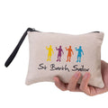 Factory Custom Multi-Function Reusable Travel Daily Use Toiletry Storage Cotton Canvas Zippered Pouch Gift Bag