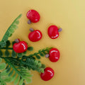 100Pcs/Lot Resin Red Tomatoes Apples Fruit Flatback Cabochons Embellishments for Phone Case Scrapbooking Jewelry Making Decor