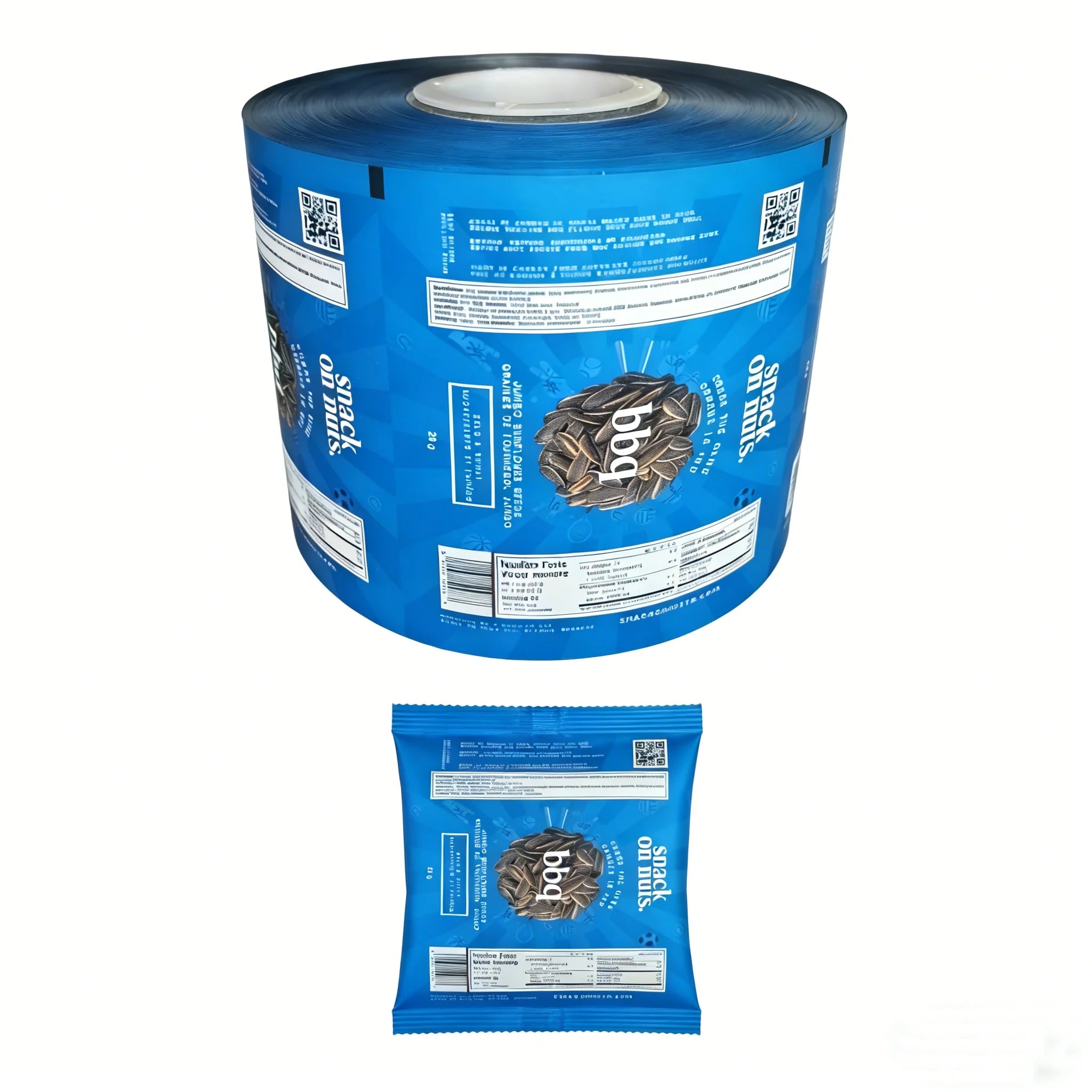 Custom Printed BOPP Flexible Food Packaging Roll Stock Laminated Plastic Snack Packaging Film for Potato Chips Stickpack Design