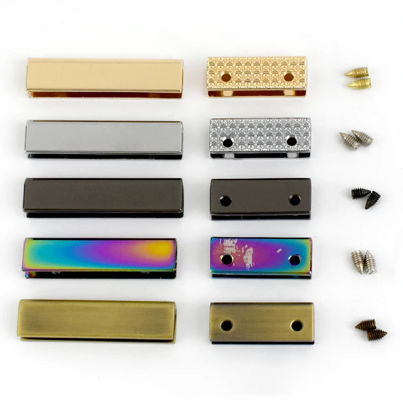 Deepeel BF652-B 19*9mm Alloy Belt Buckles Handbag Corner Protector Bag Leather Crafts Hardware Protective Side Clip Buckles Bags