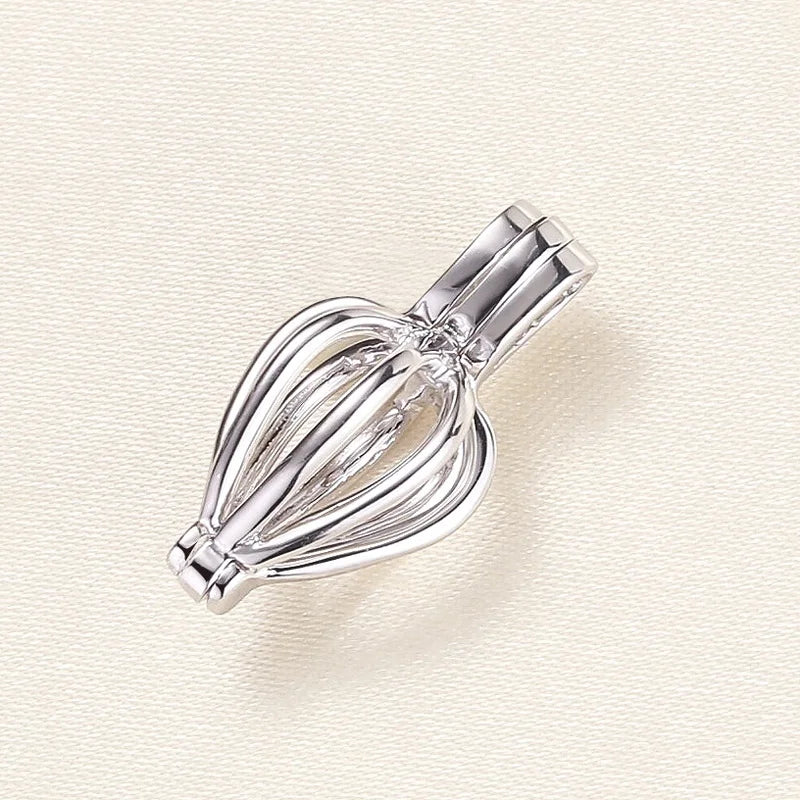 Wholesale 925 Silver Cage Mountings Hot Air Balloon Design Wish Pearl Pendant Cage Mount for Pearl