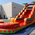 Backyard Inflatable Water Slides Bounce House Toboggan Gonflable Commercial Grade Tropical Palm Tree Waterslide with Pool