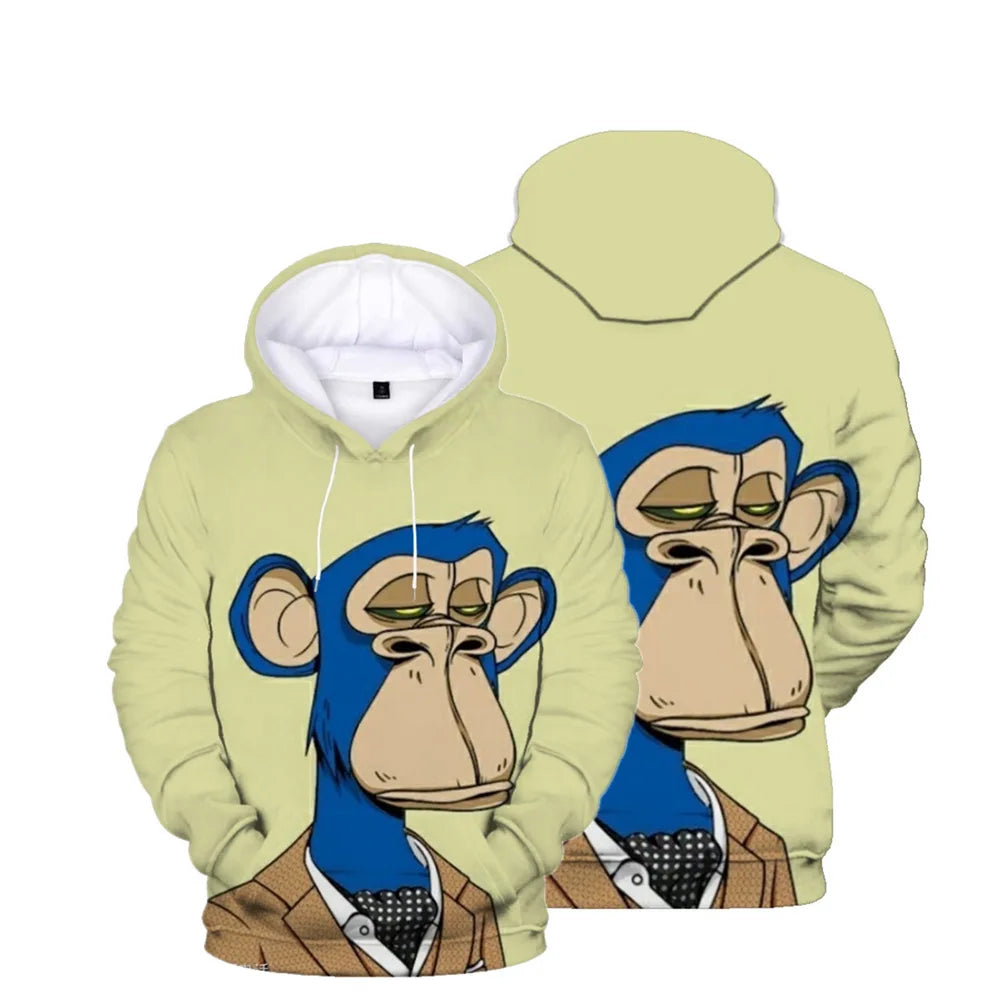 Custom Logo Print 3D Anime Animal Print Anti-Wrinkle Breathable Modest Hoodies 100% Polyester ODM Supply Sublimated Spring