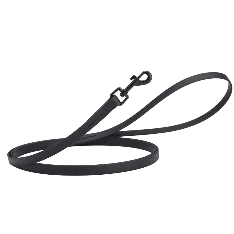 Customizable Solid Pattern Nylon Dog Collar Long PVC Webbing Waterproof Outdoor Training Recall Personalized Design for Dogs