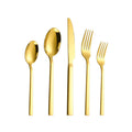 Factory Price Party Supplies Spoon Fork Knife Tableware Wholesale Dinner Gold Flatware Set Wedding