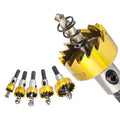 5pcs HSS Titanium Coated Drill Bits 16mm 18.5mm 20mm 25mm 30mm Hole Saw Cutters for Metal Wood Alloy Plastic