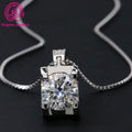 Wholesale Moissanite Diamond Jewelri  Sterling Silver 925 Round Shape VVS Moissanite Pendant Necklace for Woman Gift
