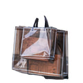 Women's Transparent PVC Tote Bag Waterproof Casual Portable Shoulder Handbag Custom Letter Reusable Shopping Bag for Clothing