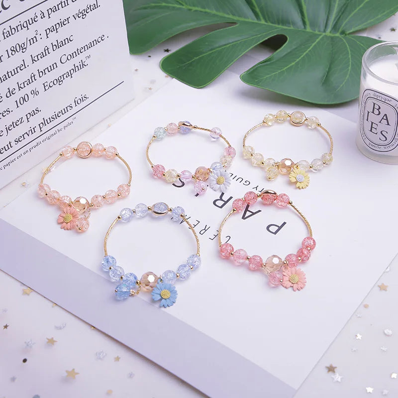 HOT Sale Chrysanthemum Bracelet Colorful Acrylic Bead DIY Bracelet Jewelry for Girls