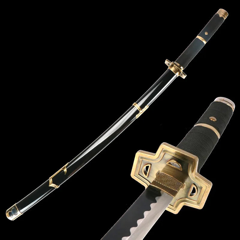 104cm/41in Zoro Katana Sword Cosplay Anime Cosplay Weapons Enma White Nidai Kitetsu with Sword Holder and Belt