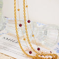 Chris April New Arrivals Fashion Jewelry PVD Gold Plated 316L Stainless Steel Embroidery Link Chain Necklace