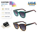 Trendy Unique Oversized Big Frame Unisex Acetate Sunglasses UV400 Polarized Rivet Driving Travel Designer Brazil Sunglasses