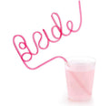 Bride Straw for Bachelorette Party Big Plastic Sipping Straw with Bridal Design for Graduation Christmas Occasions Model Y502