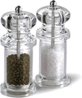 Clear Acrylic Grinder Chili Cumin Pepper Grinder Includes Precision Mechanism and Premium Quality Sea Salt and Pepper