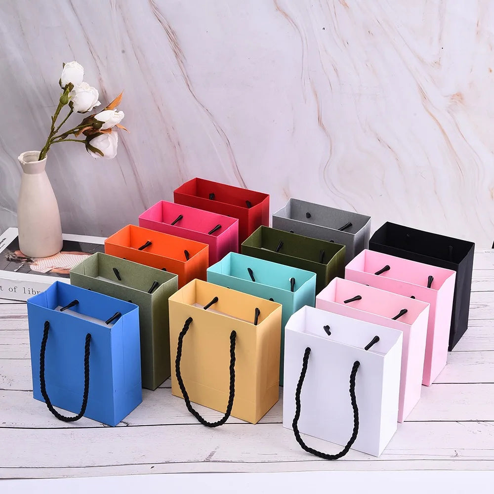 Custom Logo Shopping Bags Wholesale Mini Jewelry Paper Bags Small Gift Bags With Handle