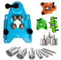 Hole Saw Diamond Drill Bit Set with Hole Saw Guide Jig Fixture Hole Sizes 1/4 - 2 Inch for Tile Glass Fish Tank Gran